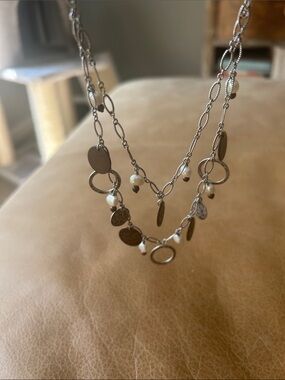 Silpada muti strand mixed metal necklace